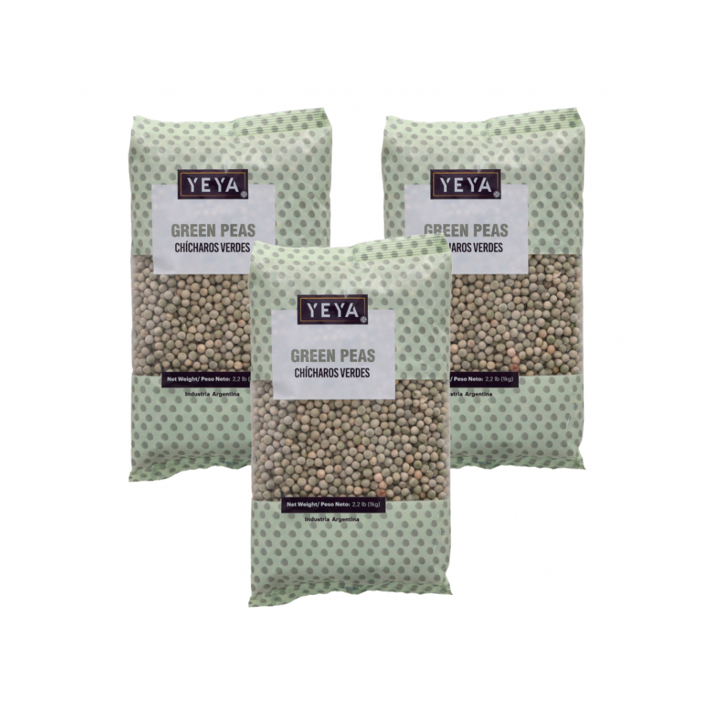 Chícharos verdes YEYA (3 x 1 kg / 2.2 lb)
