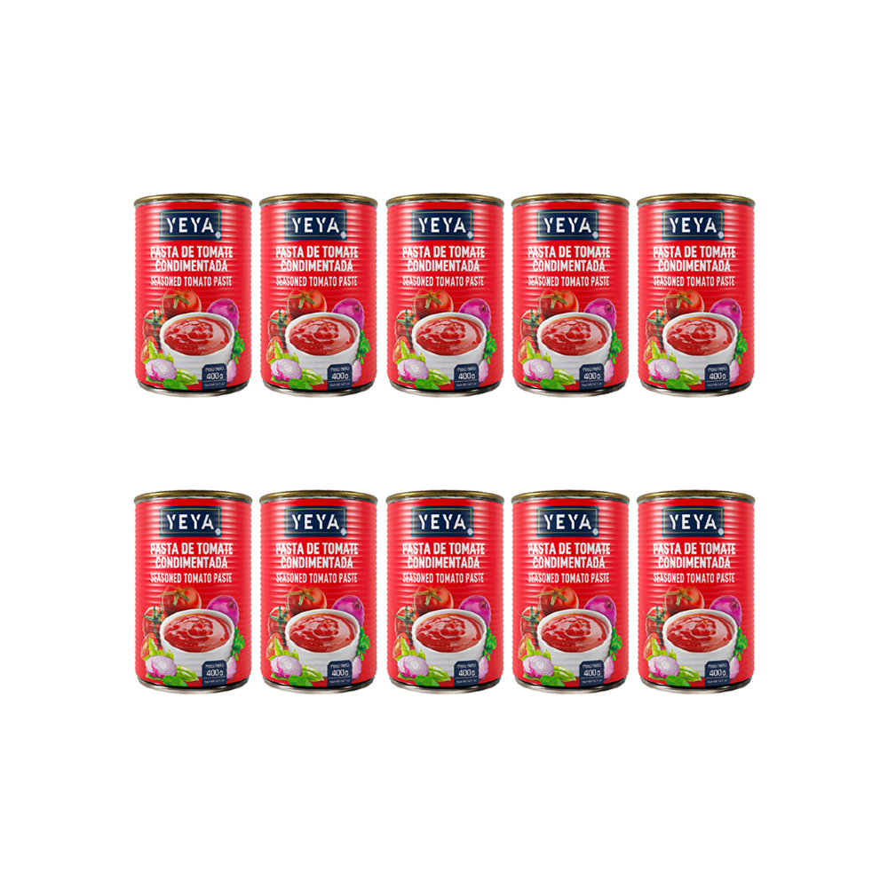 Pasta de tomate condimentada YEYA (10 x 400 g / 14.1 oz)