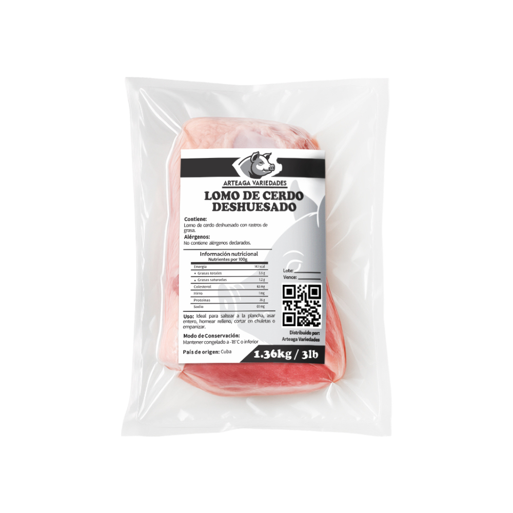 Lomo de cerdo deshuesado Arteaga variedades (1.36 kg / 3 lb)