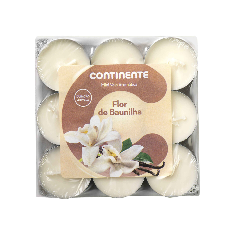 Mini velas aromáticas con aroma a flor de vainilla Continente (18 x 11 g / 0.39 oz)
