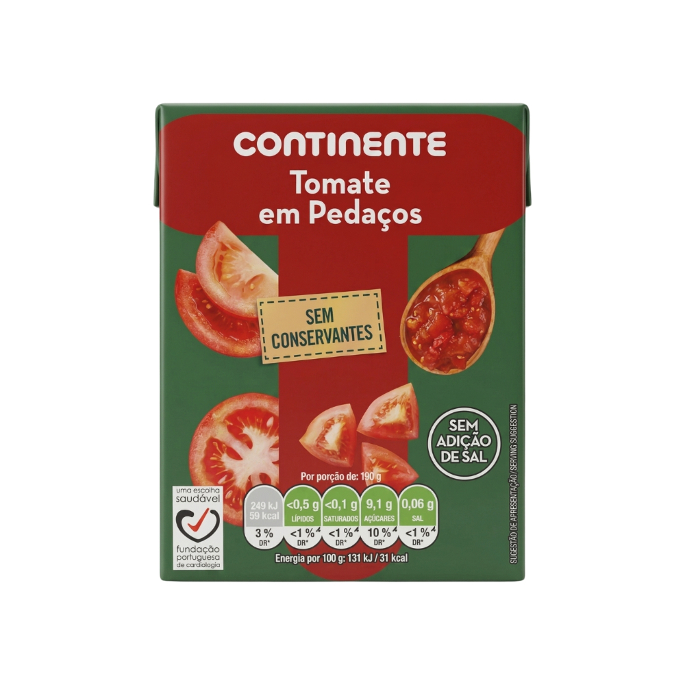 Tomates troceados Continente (380 g / 13.4 oz)