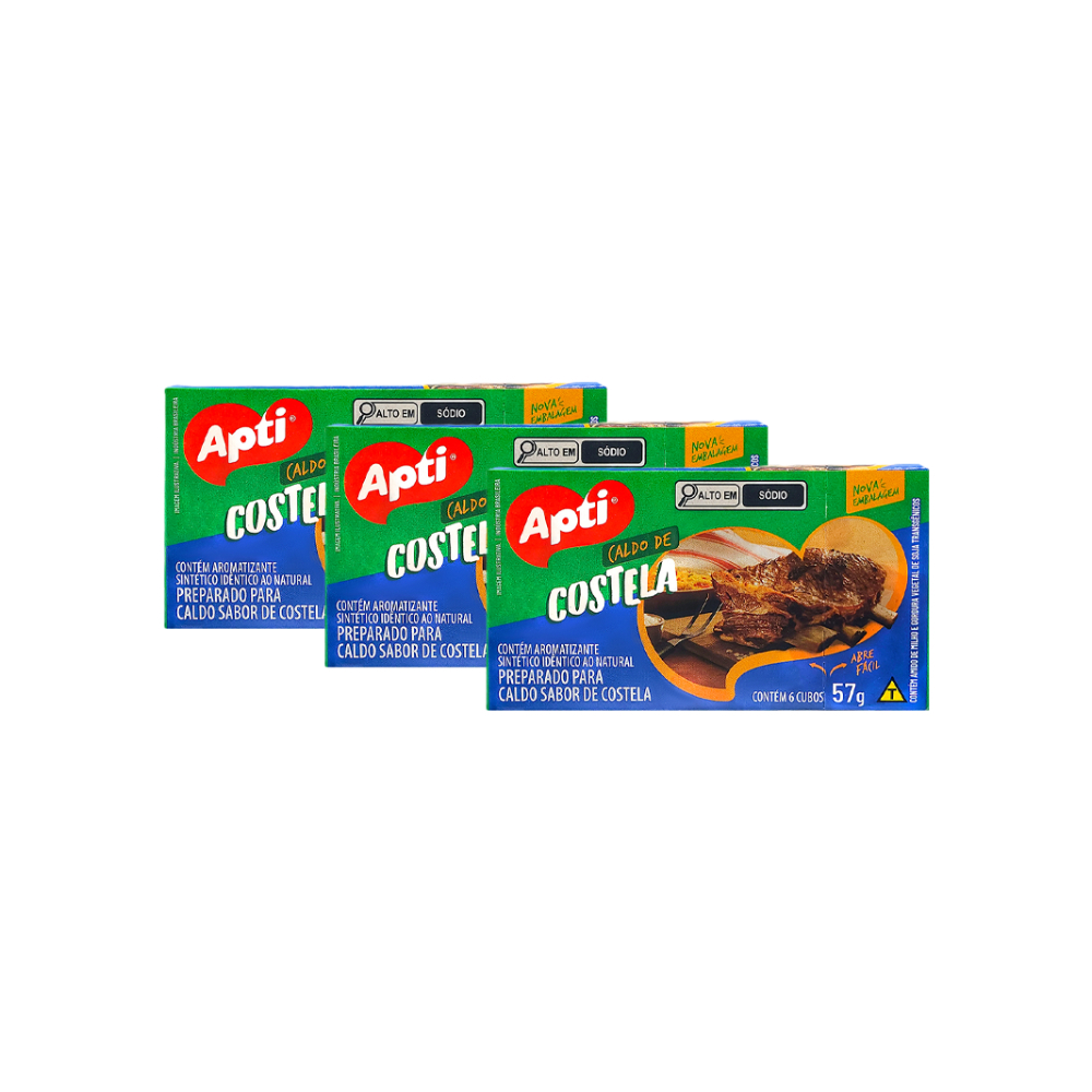 Caldo sabor costilla (3 x 57 g / 2.01 oz)