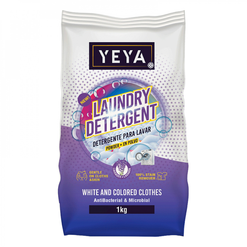 Detergente en polvo con aroma a lavanda YEYA (1 kg / 2.2 lb)