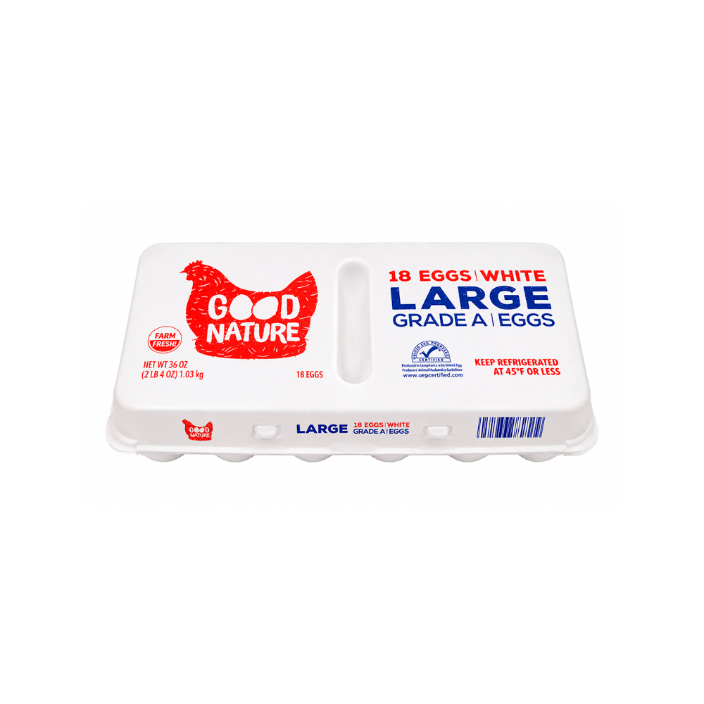 Huevos blancos importados Good Nature (18 U)